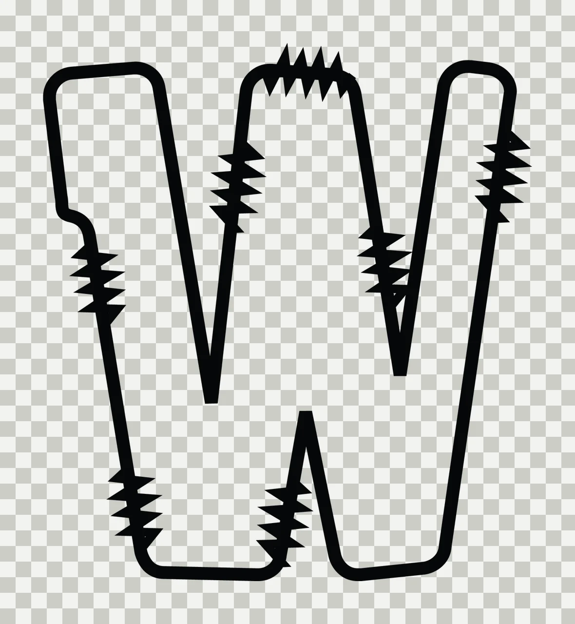 Letters Doodle Character 14 hand drawn sketch whimsical scalable transparency and detail preview thumbnail