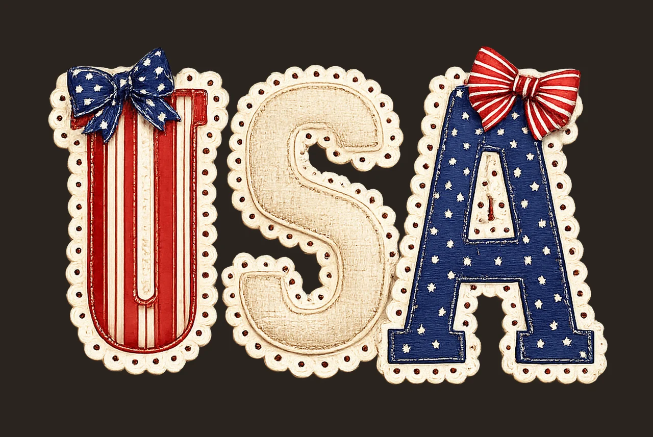 USA Patchwork Patriotic Sublimation Design American Flag contrast preview thumbnail