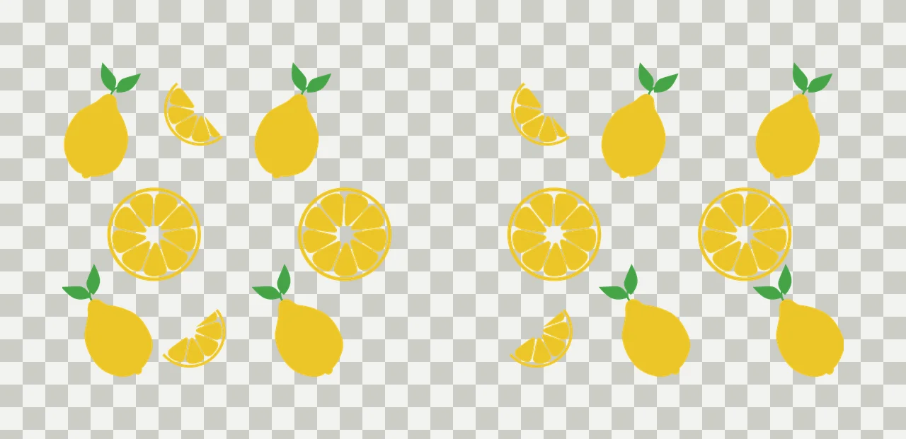 Can Glass Wrap Repeating Citrus Fruit Silhouette Pattern lemons transparency and detail preview thumbnail