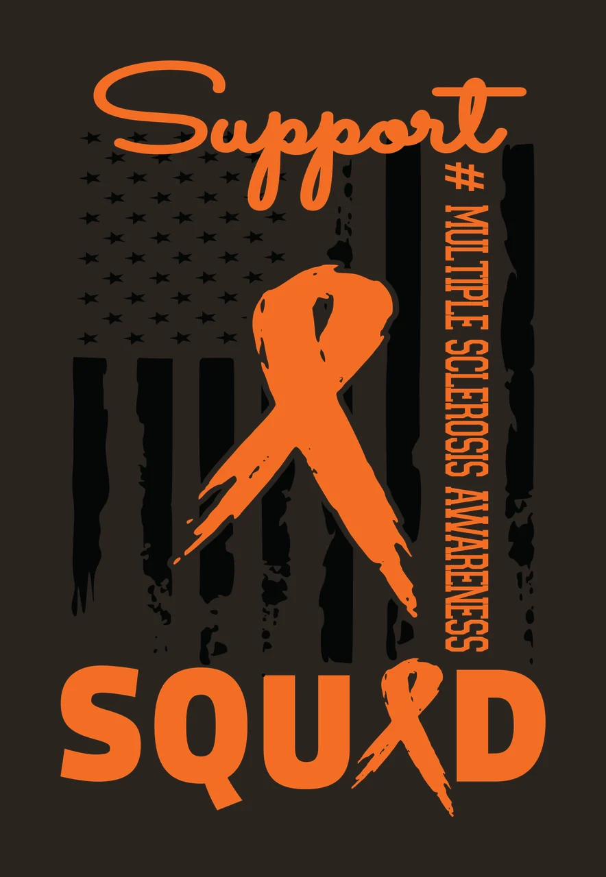 Multiple Sclerosis Awareness ribbon support advocacy hope campaign contrast preview thumbnail