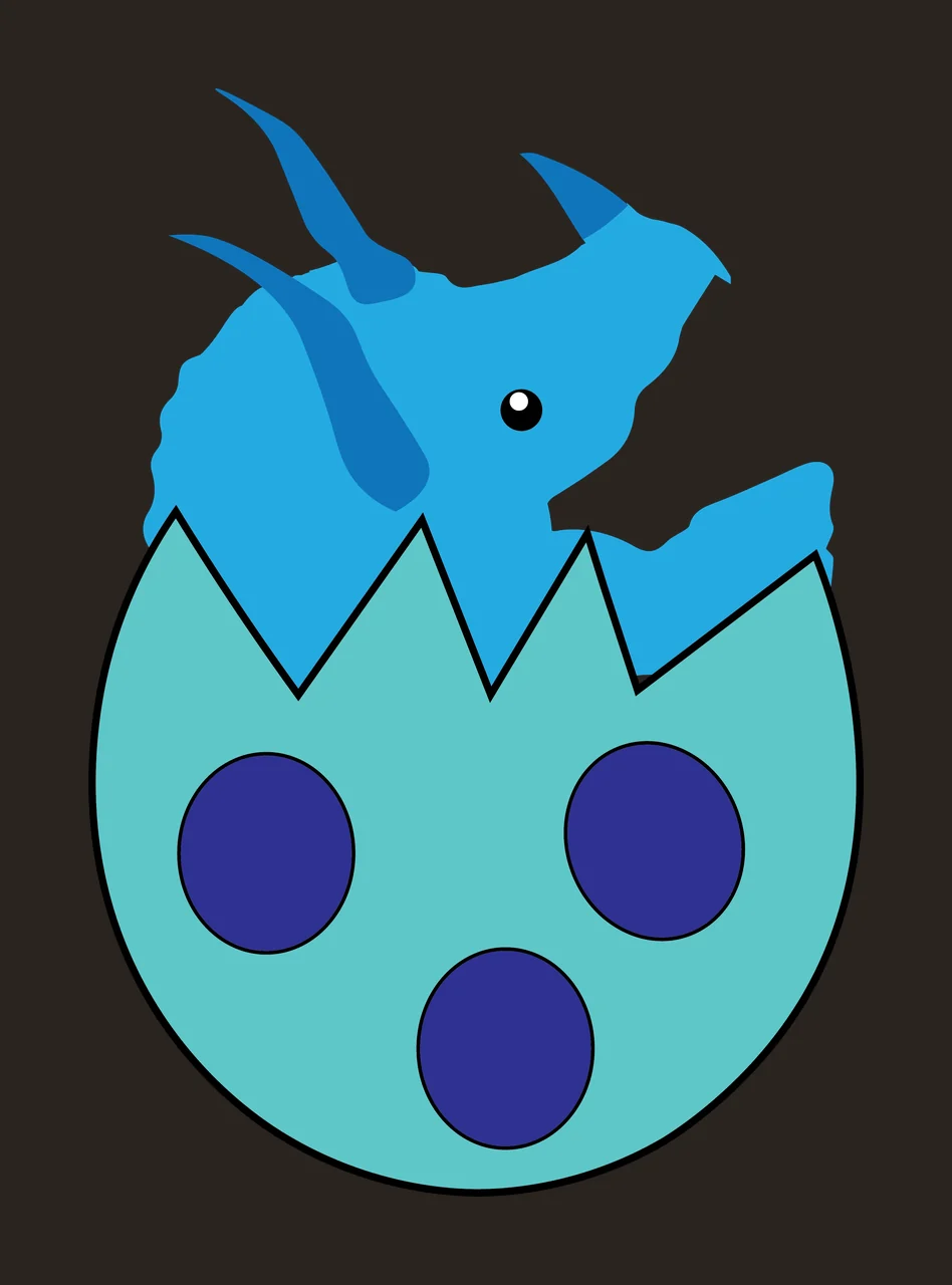Dinosaur Horned Head Emerging From A Cracked Circular hatching contrast preview thumbnail