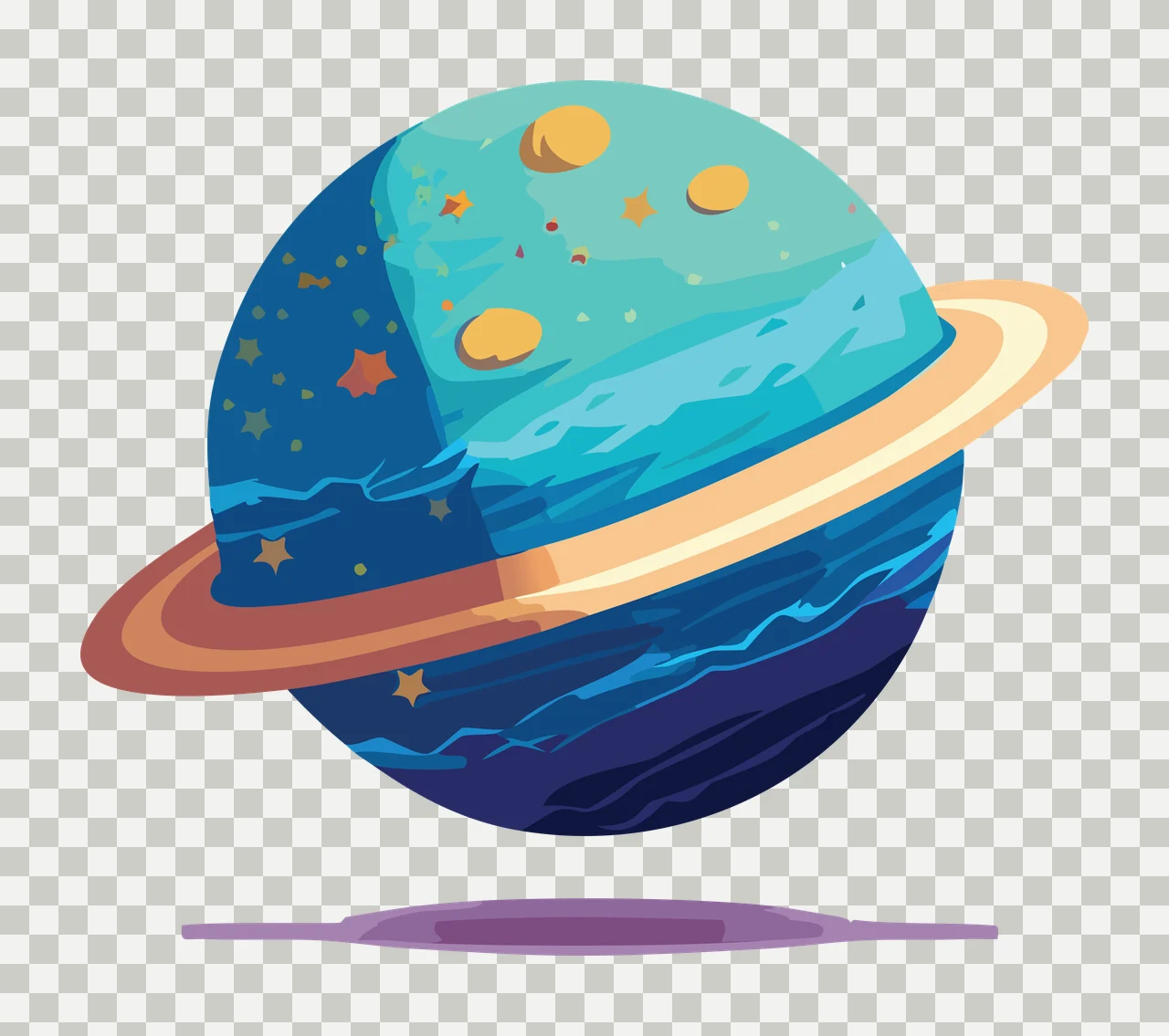 Space Black Circular Planetary Ring Graphic planet floating transparency and detail preview thumbnail