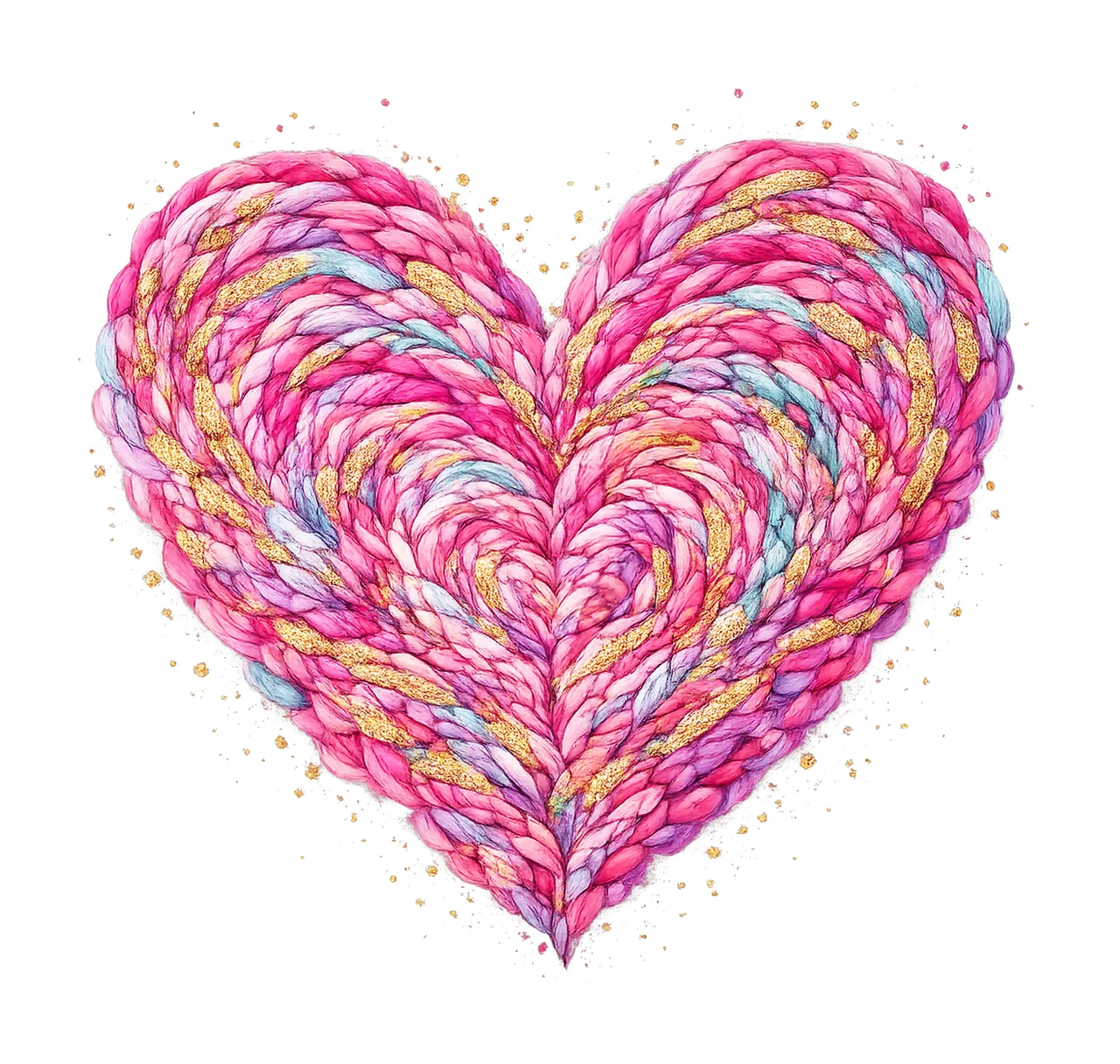 Latch Hook Yarn Crochet Valentines Day Heart Colorful Heart