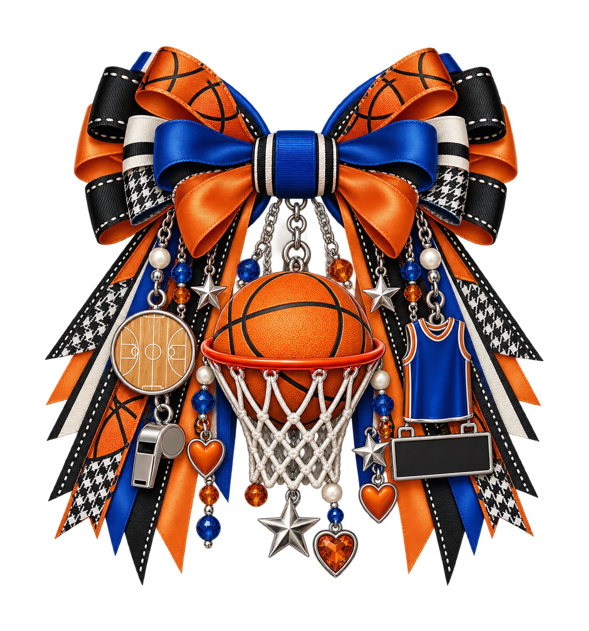 Basketball PNG, Basketball and Hoop Coquette Bow, No Text Sublimation Clipart, Transparent Digital Download