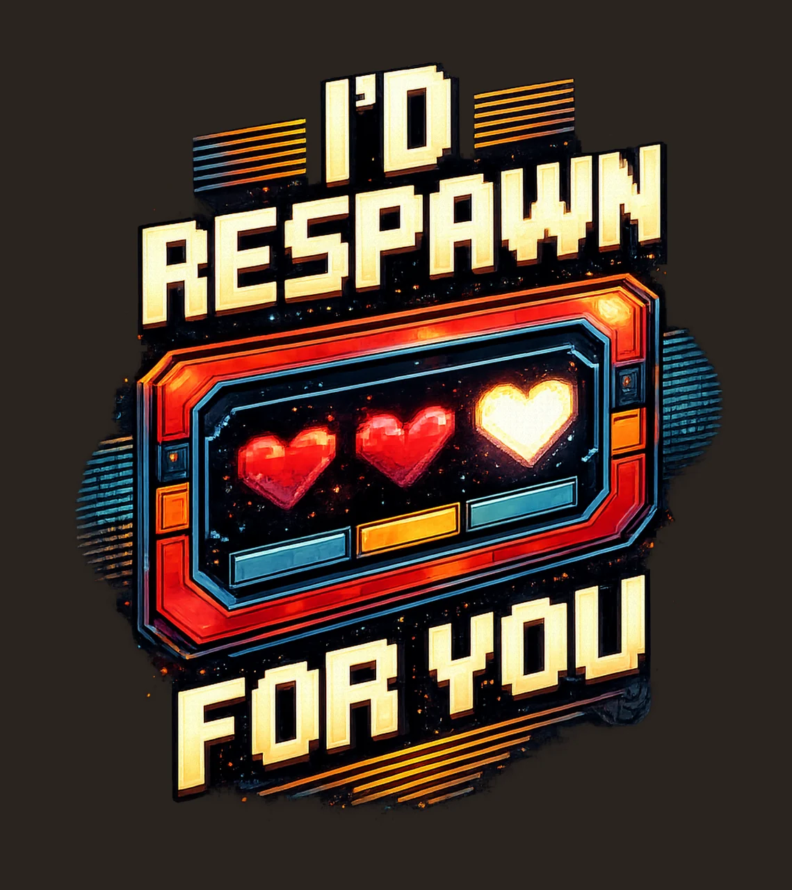 Id Respawn For You Funny Valentine Day Gamer Gaming Lover contrast preview thumbnail