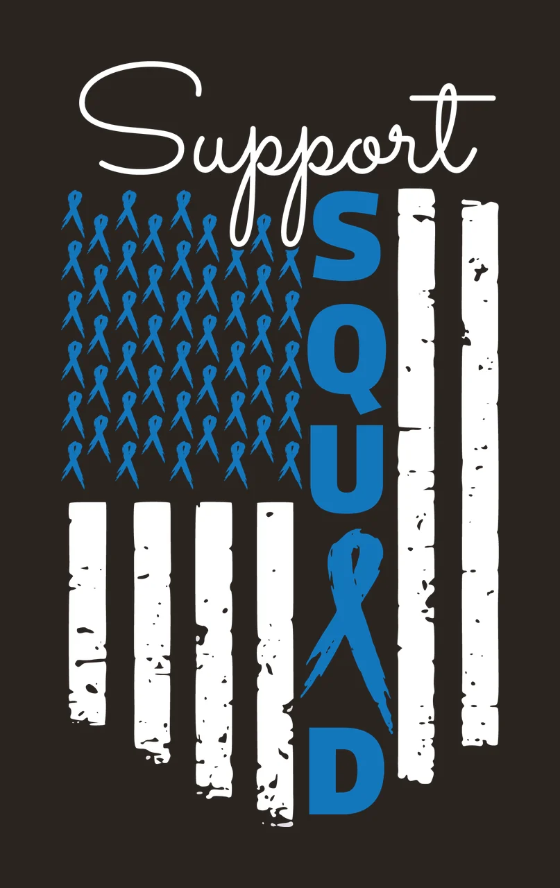 White Support Squad Ribbon Flag Graphic American style ribbons contrast preview thumbnail
