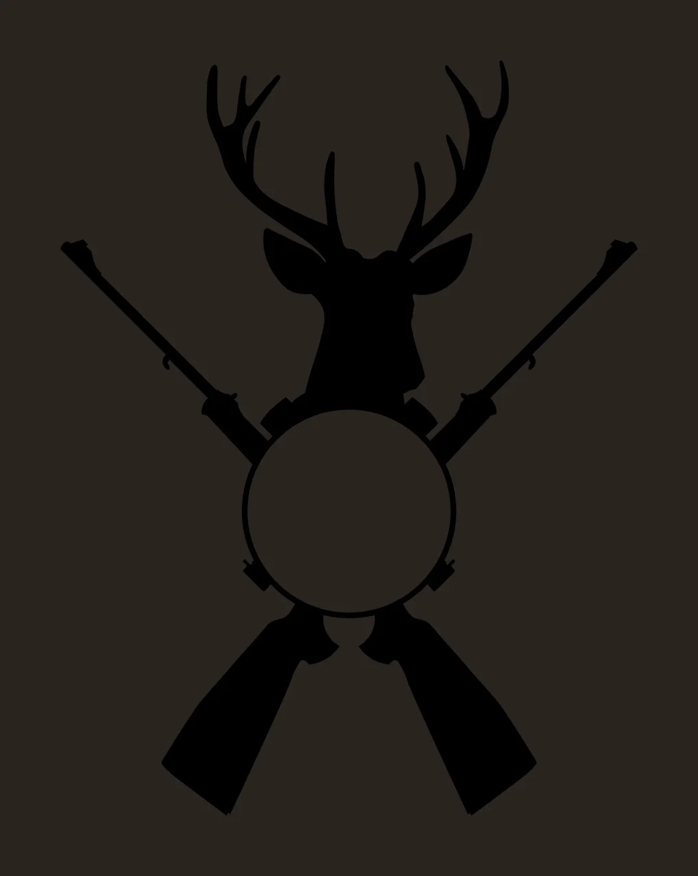 Deer Monogram Hunting Fishing Character 07 hunter buck antlers contrast preview thumbnail