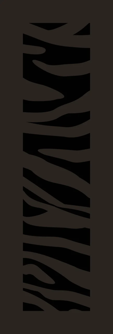 Animal print with wavy stripes irregular lines black shapes and high contrast in white contrast preview thumbnail