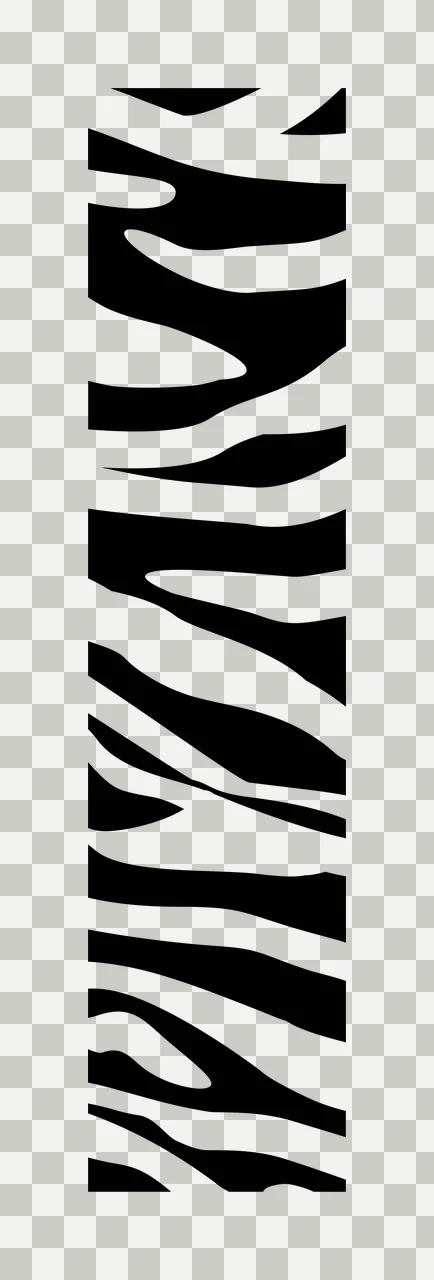 Animal print with wavy stripes irregular lines black shapes and high contrast in white transparency and detail preview thumbnail