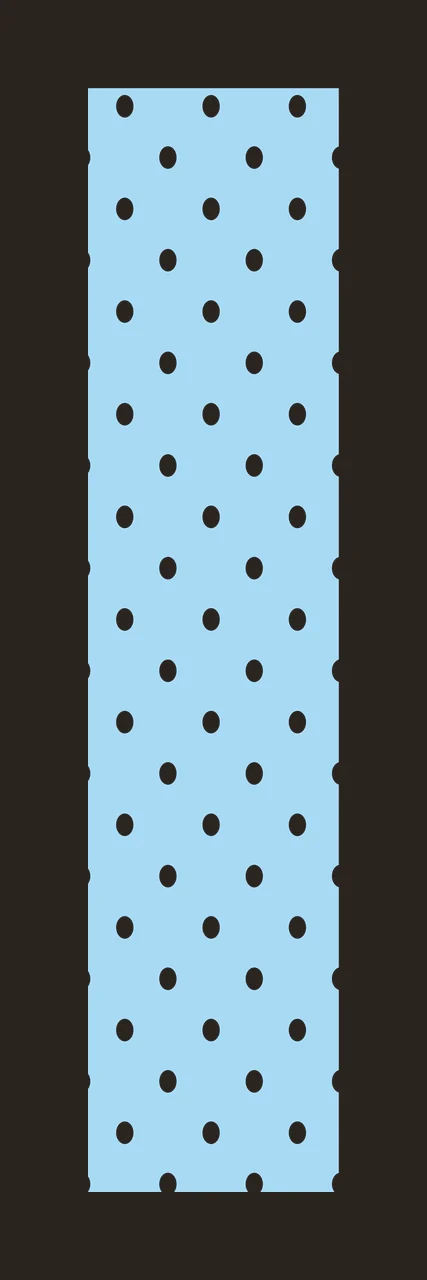 Polka dot pattern strip Illustration with white polka dots, light blue rectangle, vertical banner and dotted pattern in sky blue contrast preview thumbnail