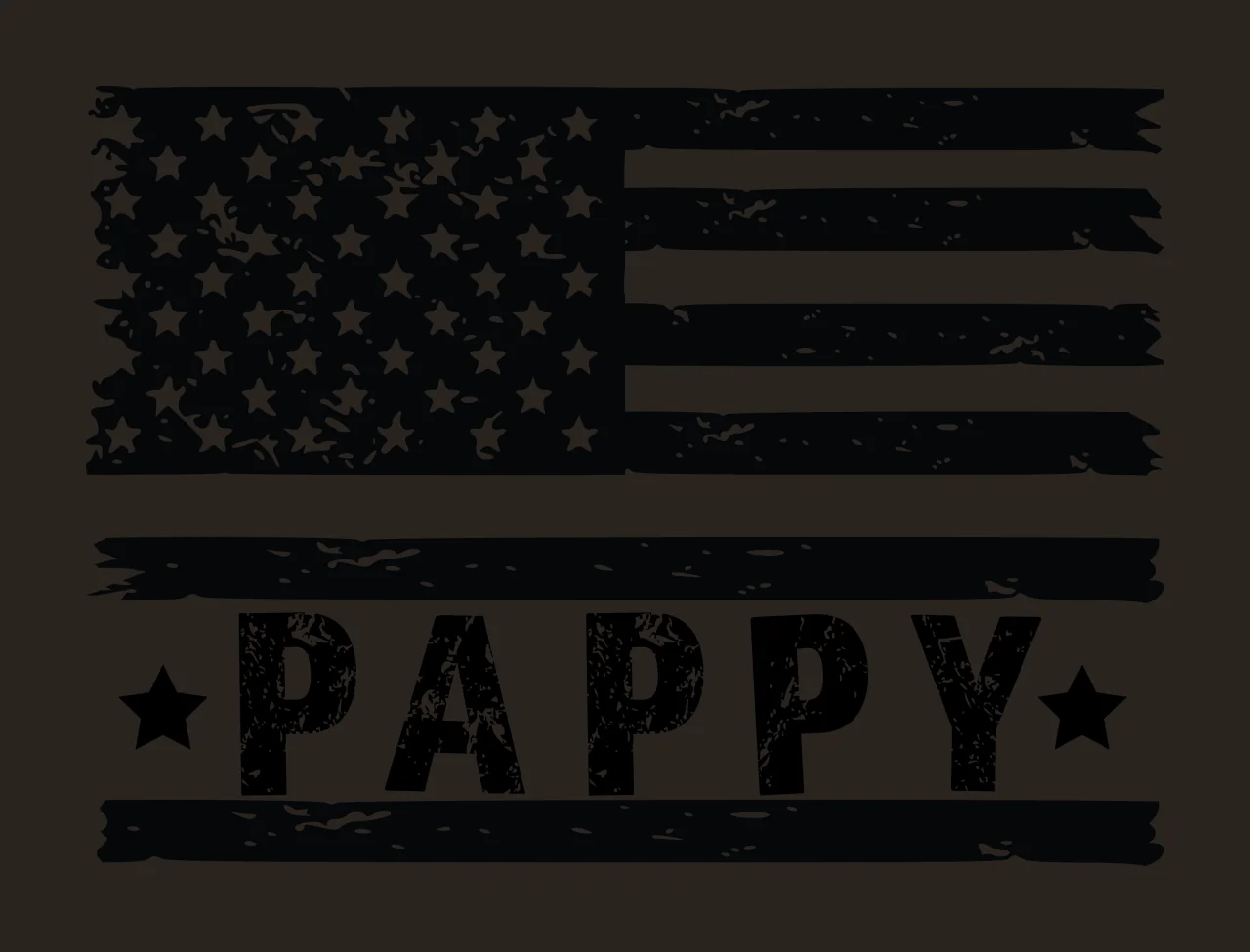 Pappy Flag Distressed Graphic With Text And Stars displaying contrast preview thumbnail