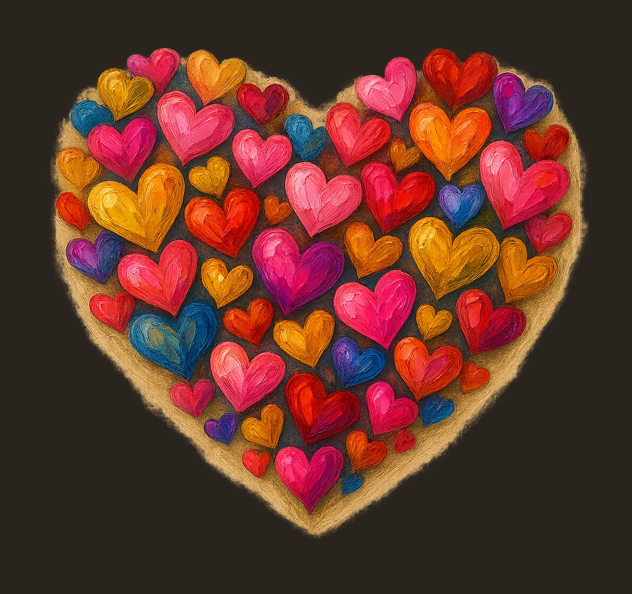 Valentine Hearts Sublimation Design Red Pink Gold Heart contrast preview thumbnail