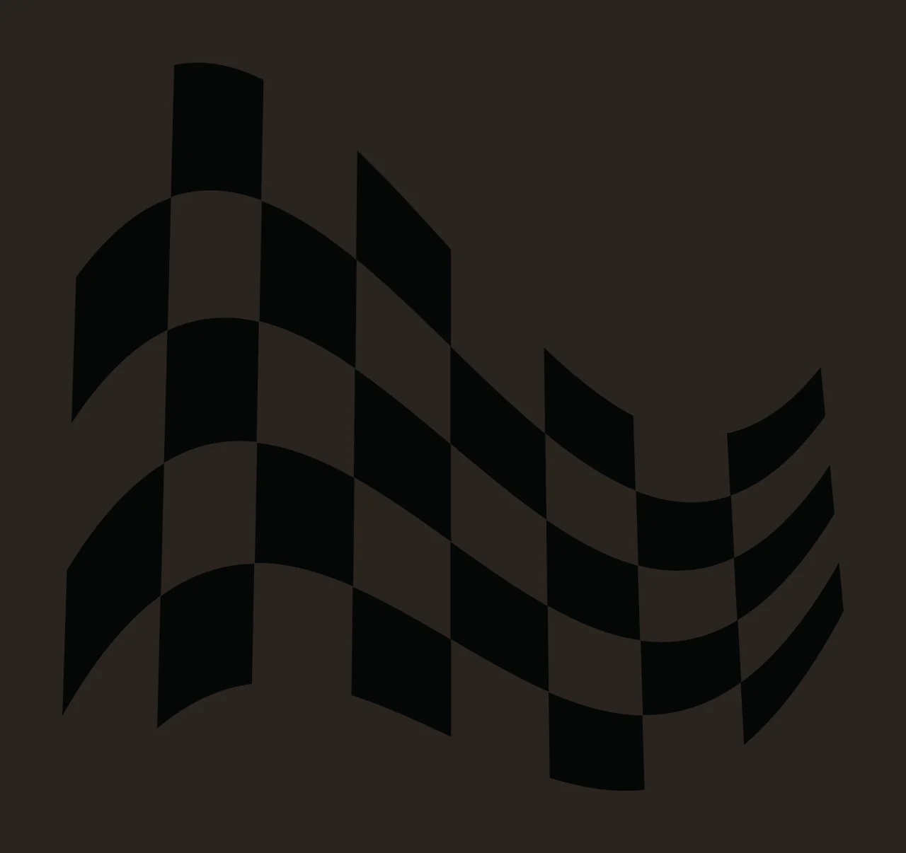 Waving Checkered Finish Flag Silhouette With Wavy Vertical pattern contrast preview thumbnail