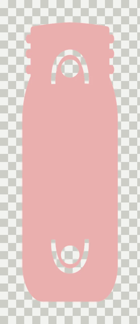 Cylindrical Black Shape With Two Internal Circular Cutout Cylinder transparency and detail preview thumbnail