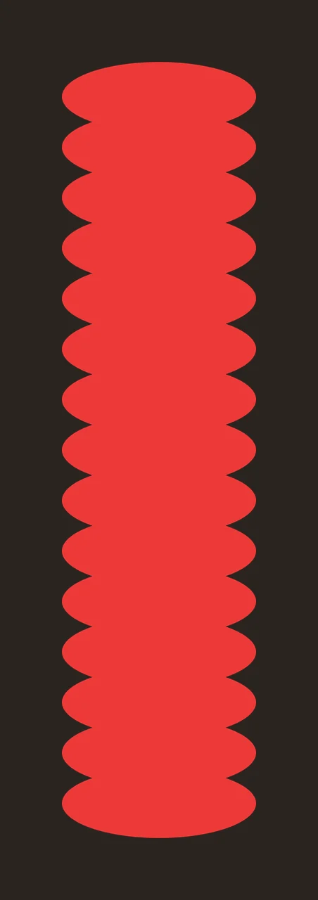 Black Vertical Column Composed Of Repeating Stacked Circular circles contrast preview thumbnail