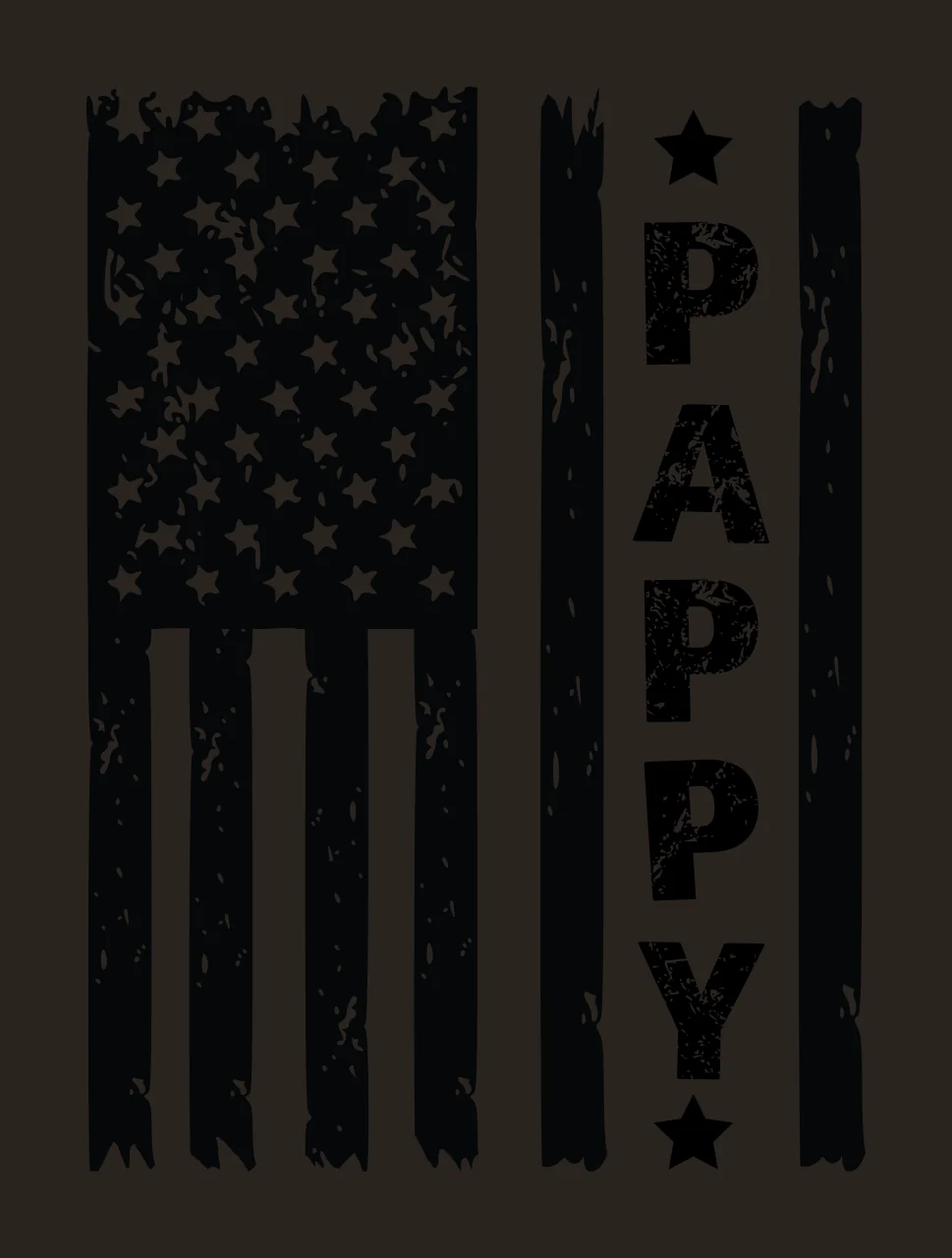 Pappy Flag Distressed Vertical Graphic With The Word stars contrast preview thumbnail