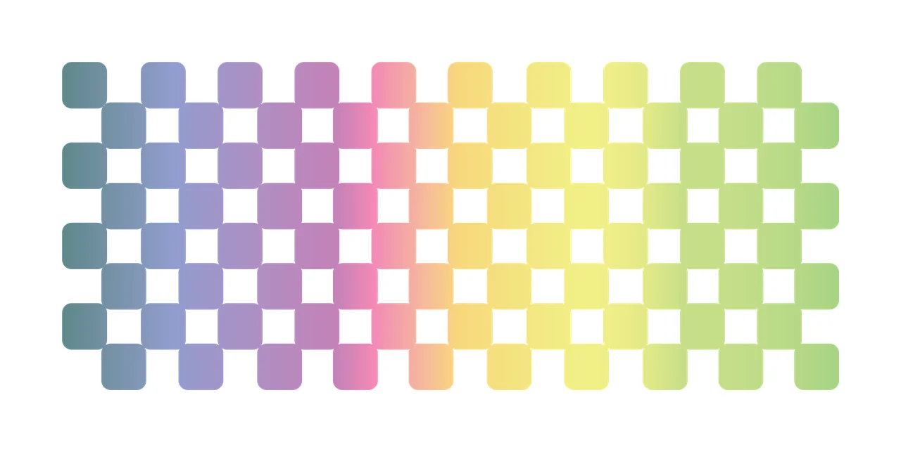 Can Glass Wrap Checkerboard Pattern With Rounded Squares geometric