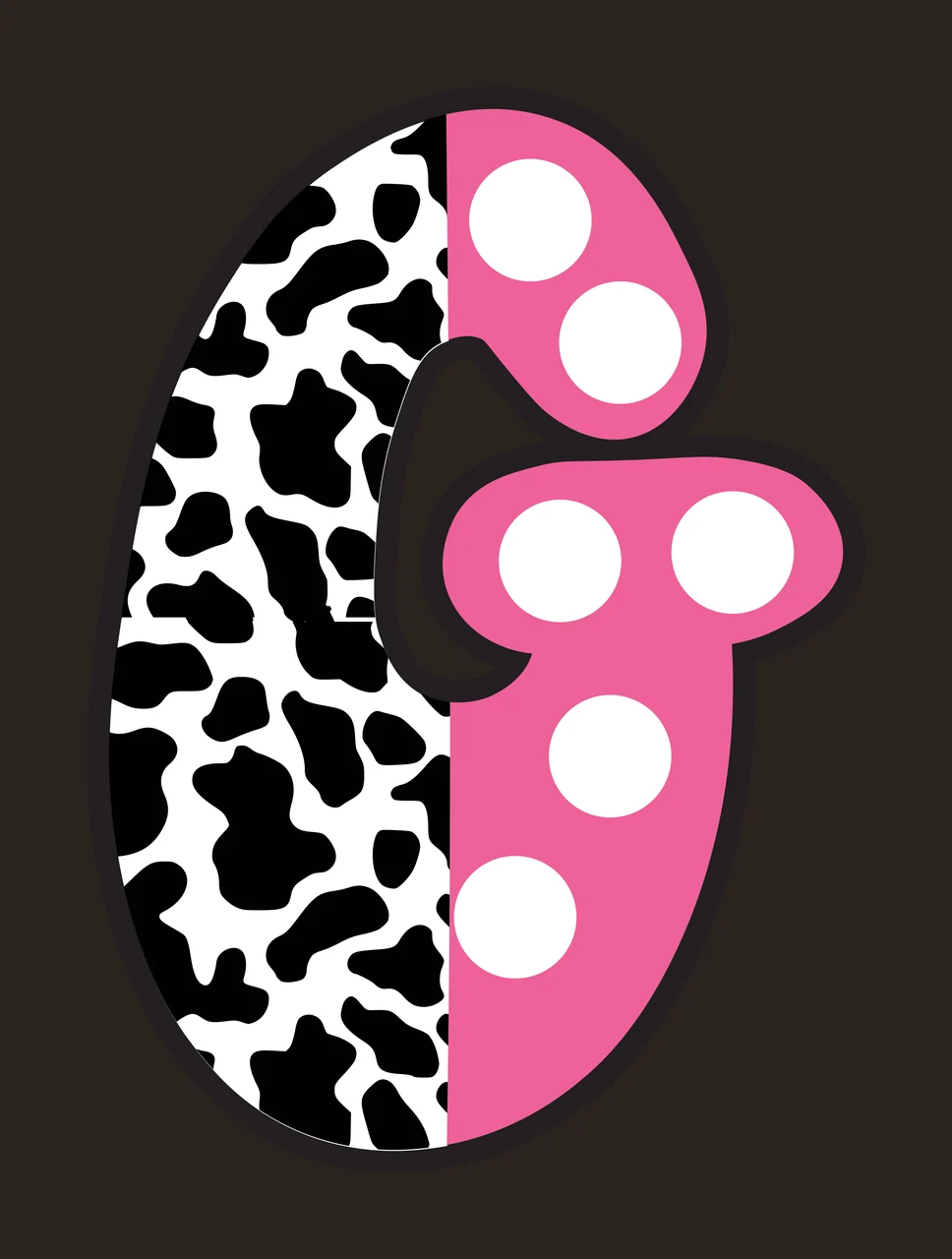 Half Cow Bright Font Dalmatian Race Doodle Leopard Character 34 racing contrast preview thumbnail