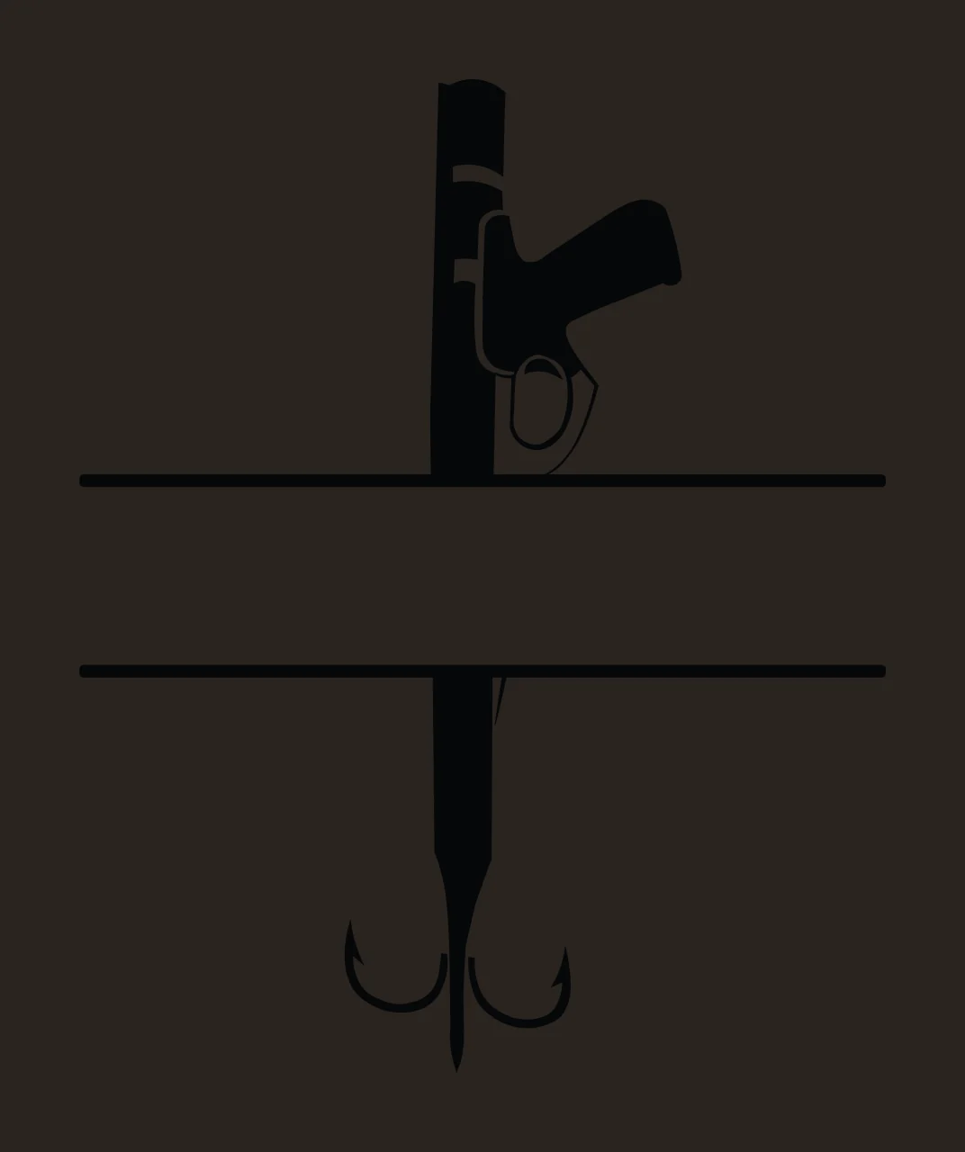 Fishing Hunting Monogram Character 04 fisherman angler Variation contrast preview thumbnail
