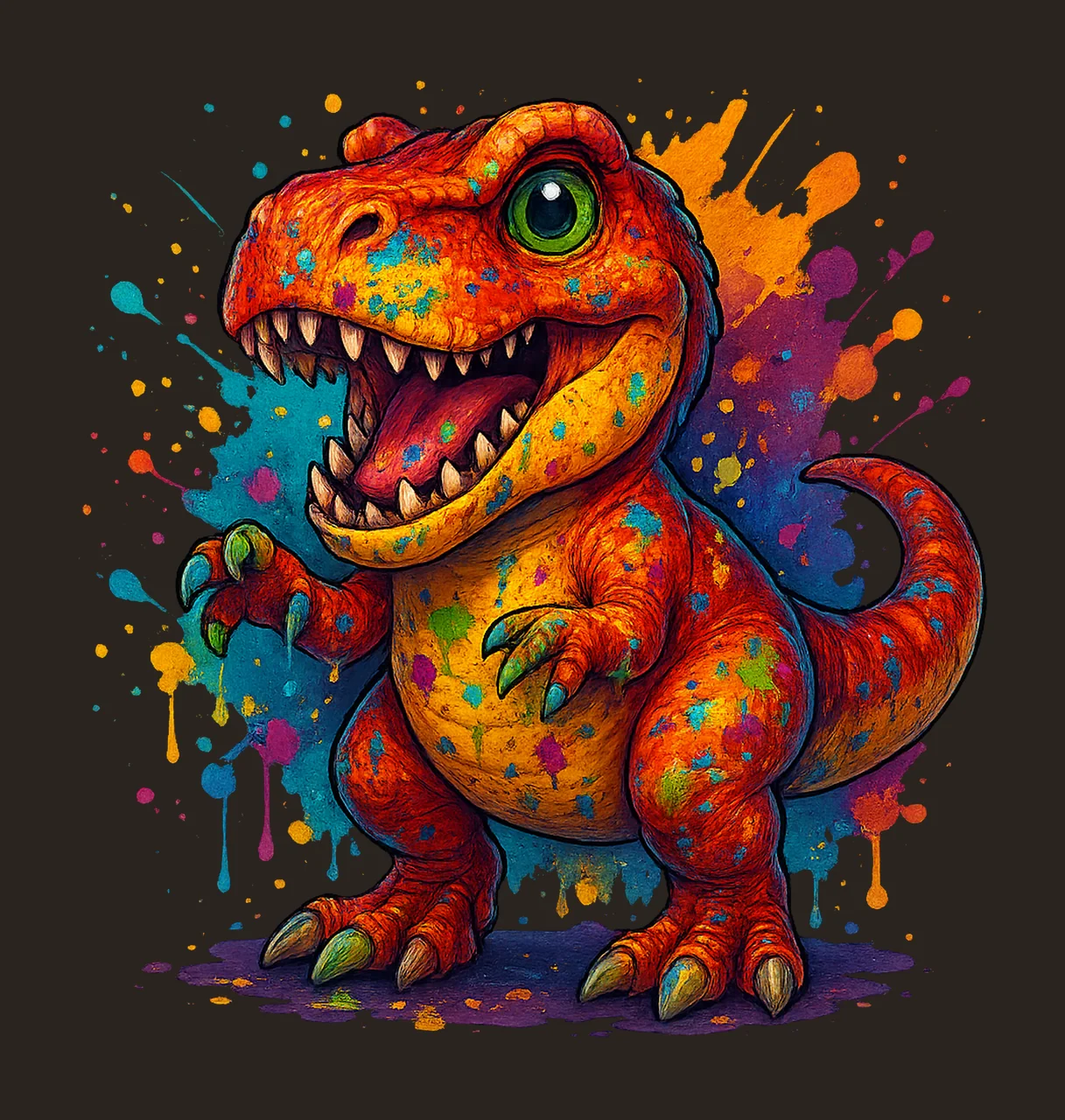 Dinosaur Designs Rex Sublime Animated Dino Art Rex Artwork contrast preview thumbnail