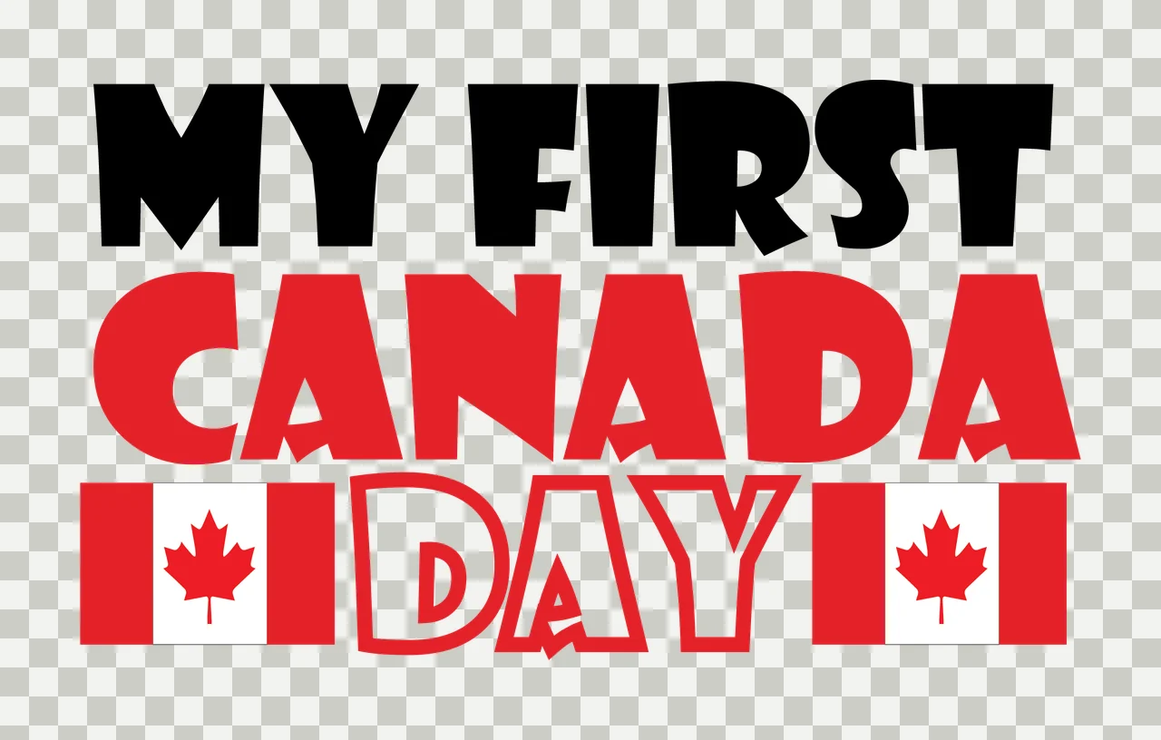 My First Canada Day Text With Typography transparency and detail preview thumbnail