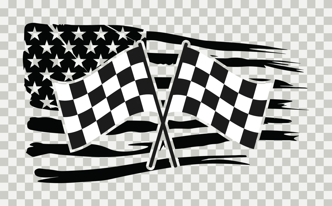 Flag Two Crossed Flags Over A Horizontal Distressed stars stripes transparency and detail preview thumbnail