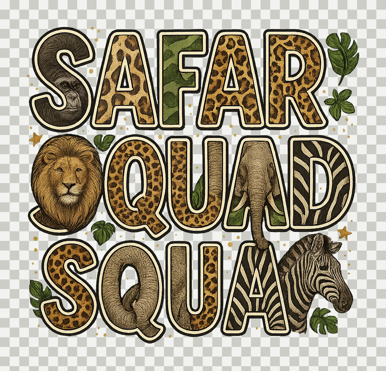 Safari Squad Mommy Zoo Crew Trip Design Mommy Safari Shirt transparency and detail preview thumbnail