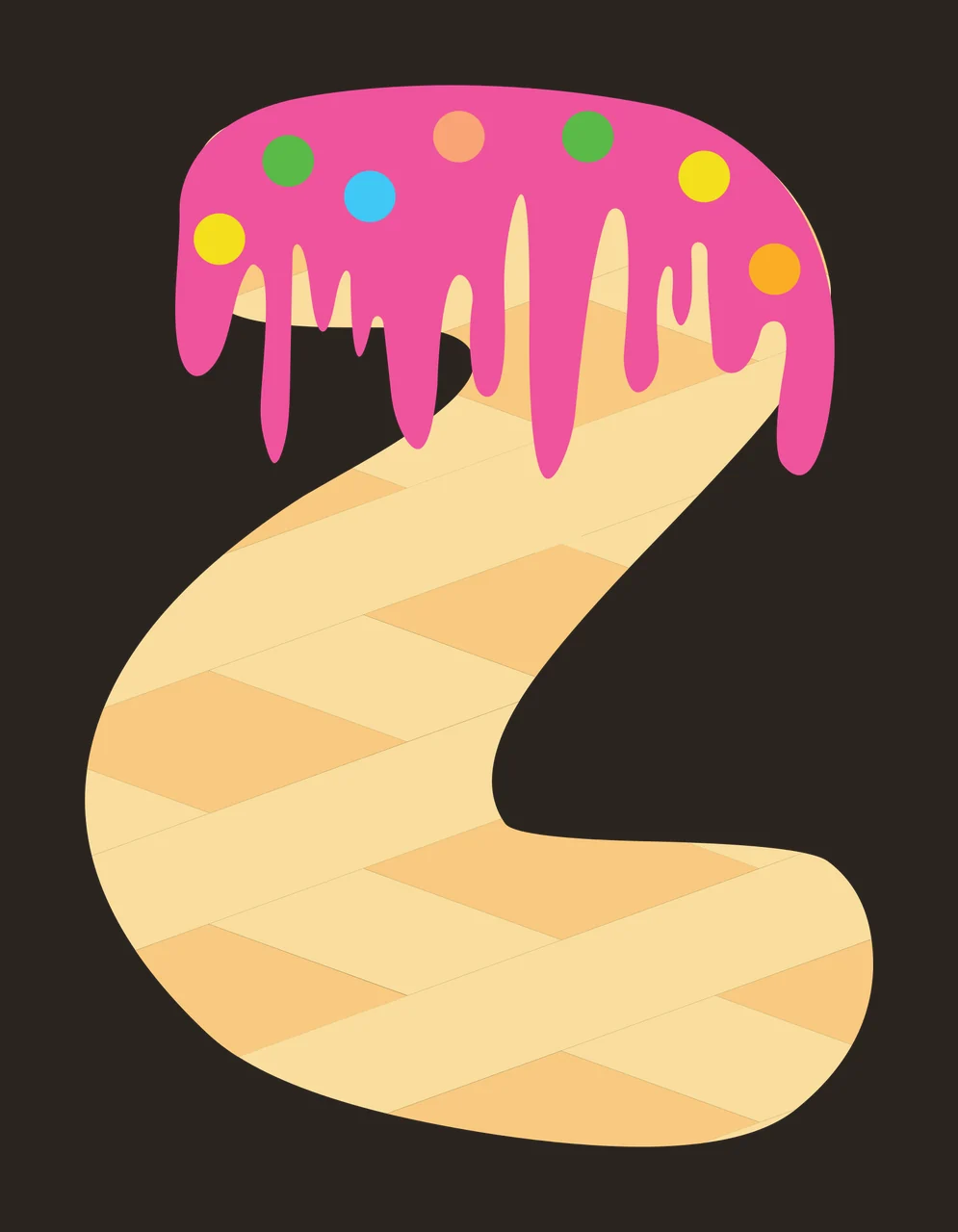 Ice Cream Font Character 20 scalable logo design icon contrast preview thumbnail