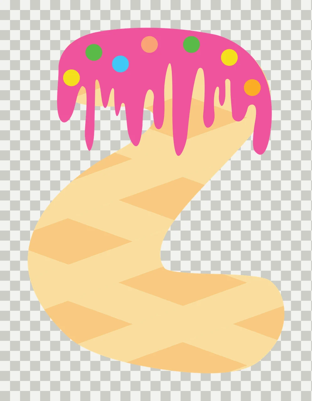 Ice Cream Font Character 20 scalable logo design icon transparency and detail preview thumbnail