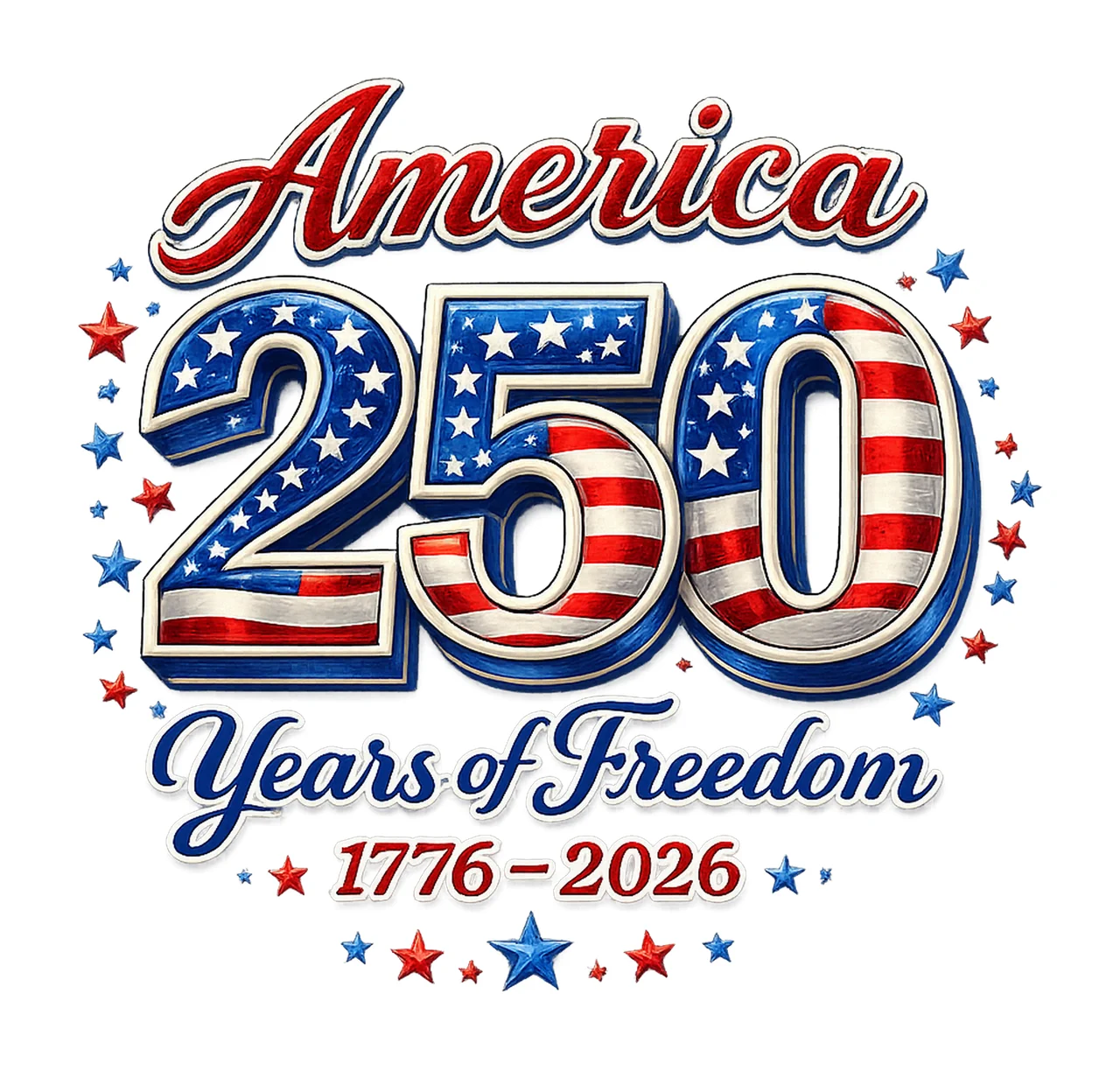 America 250 USA 250th Anniversary Sublimation