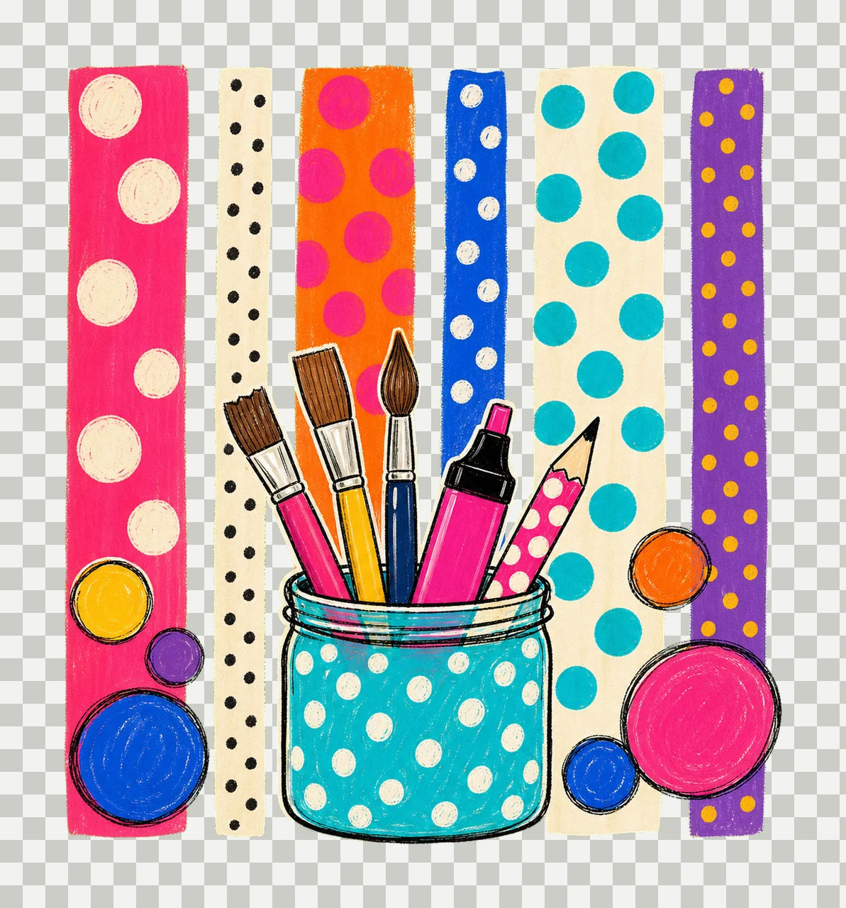 Colorful Creative Dots sublimation instant shirt Variation A transparency and detail preview thumbnail