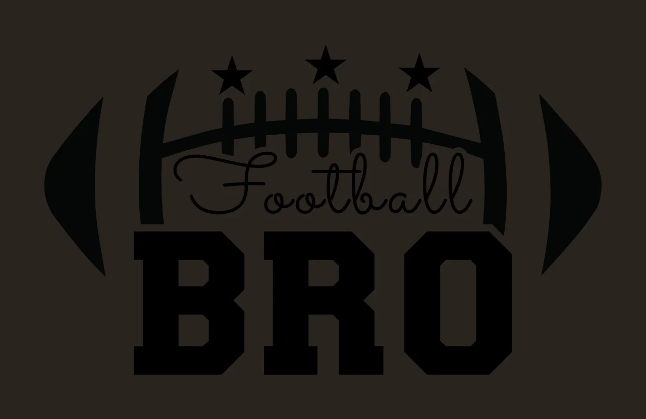 Football Bro Text With Stars black white typography 1 4 F16 footbal contrast preview thumbnail