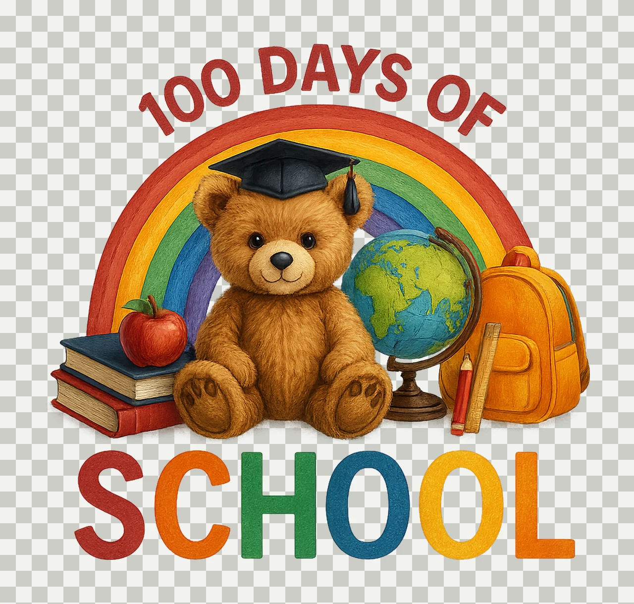 100 Days of School Artwork 1st Day Primary Sublimation transparency and detail preview thumbnail
