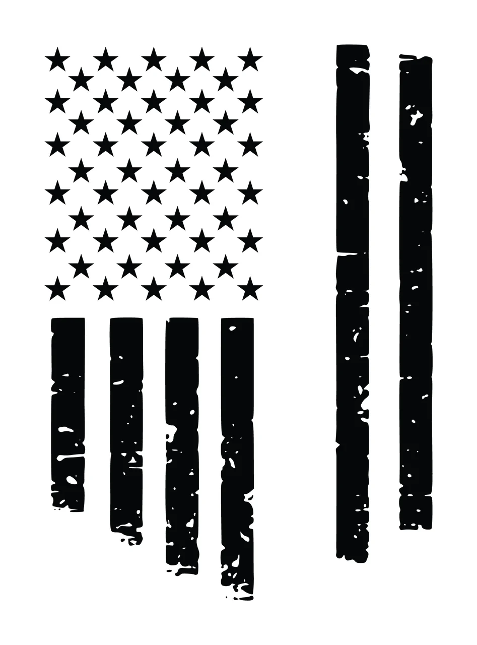 Flag Distressed With Vertical Stripes stars black white texture