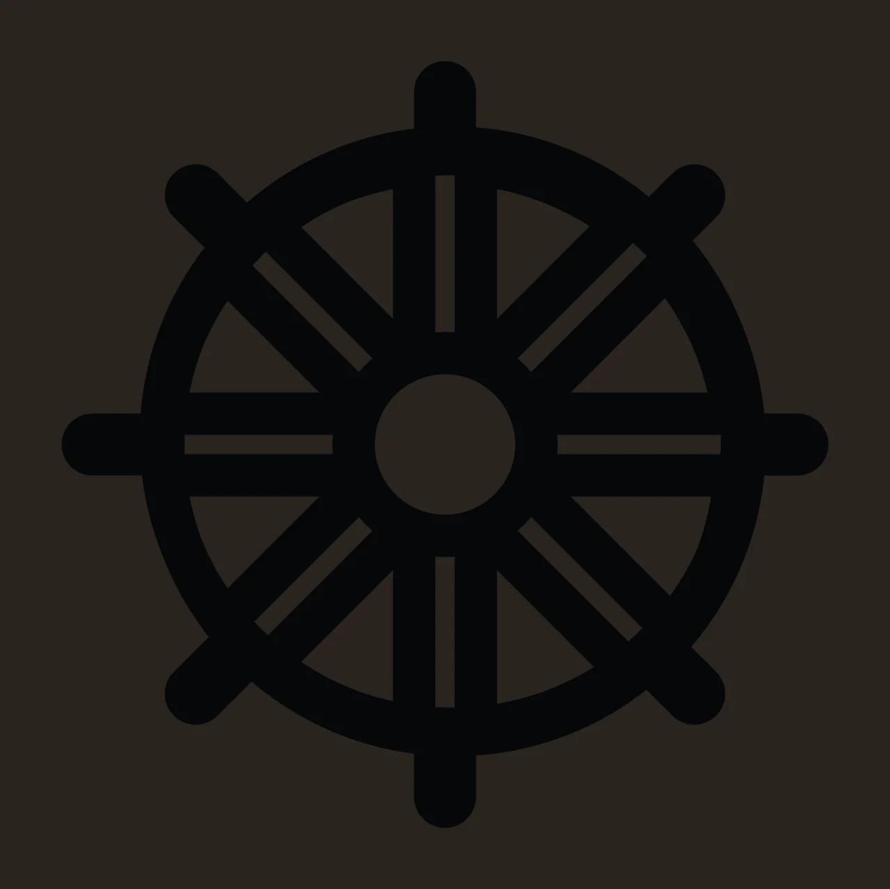 Steering Wheel With Symmetrical And Icon In Black contrast preview thumbnail