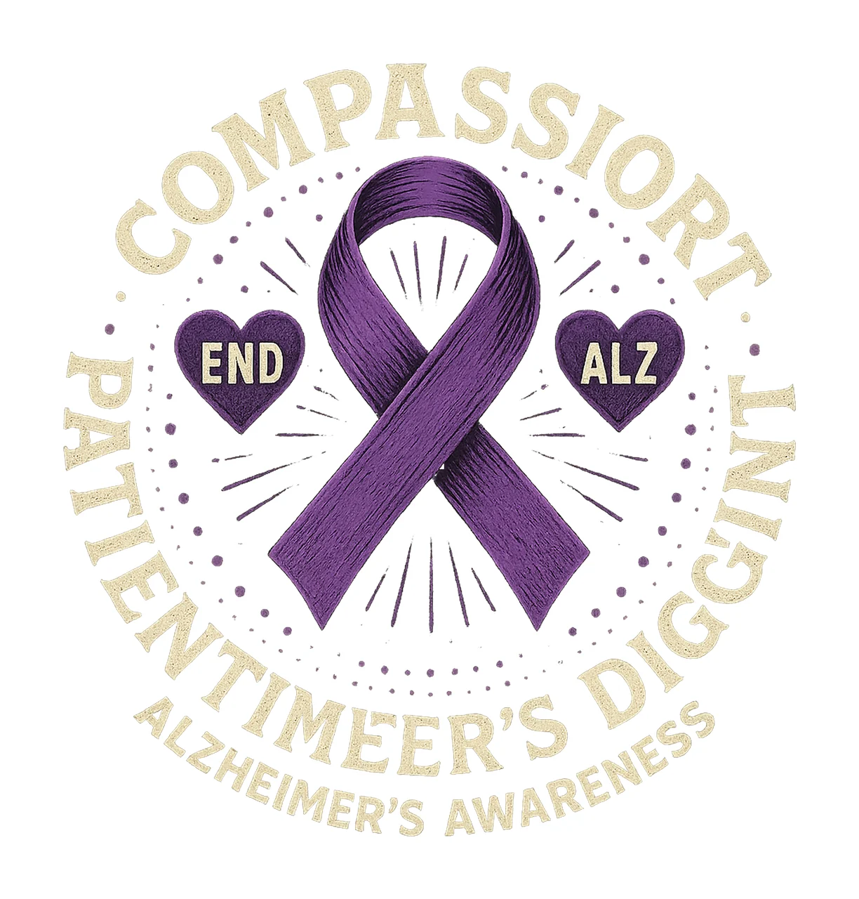 Alzheimers awareness love support care DTF Print Sublimation