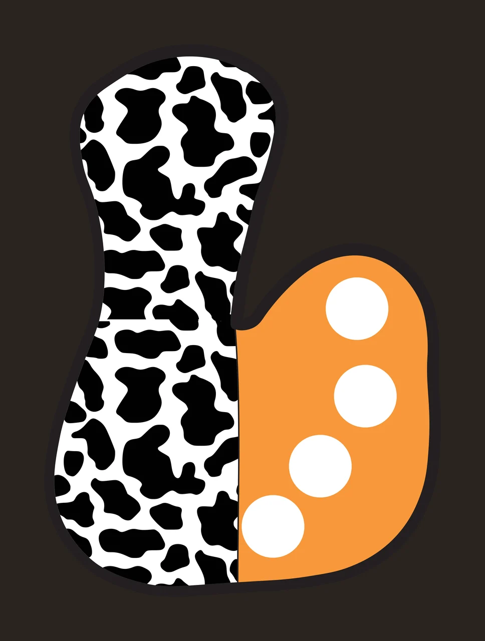 Half Cow Bright Font Dalmatian Race Doodle Leopard Character 04 racing contrast preview thumbnail