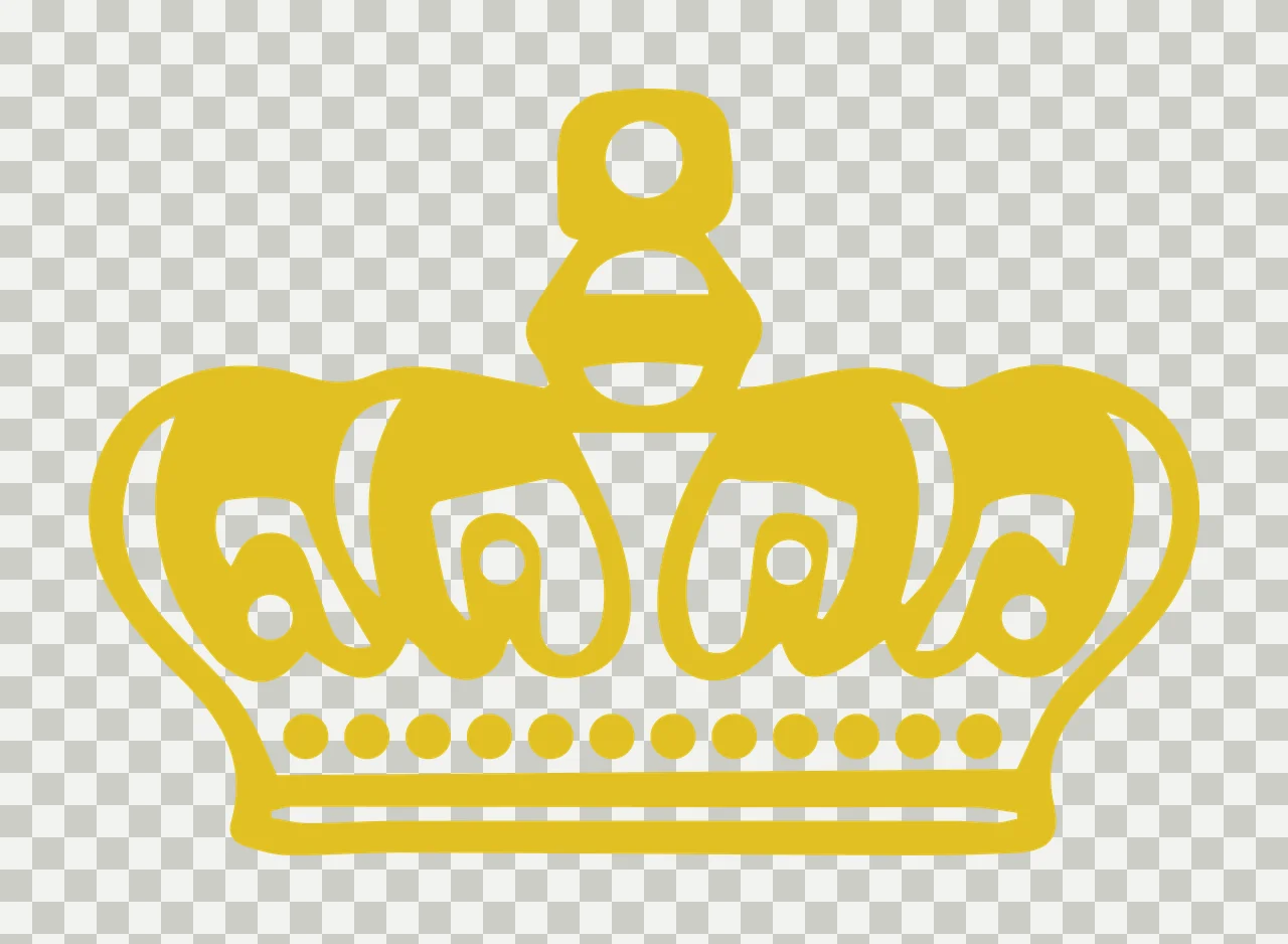 Black Ornate Crown Silhouette With Spherical Decorative Border circles transparency and detail preview thumbnail