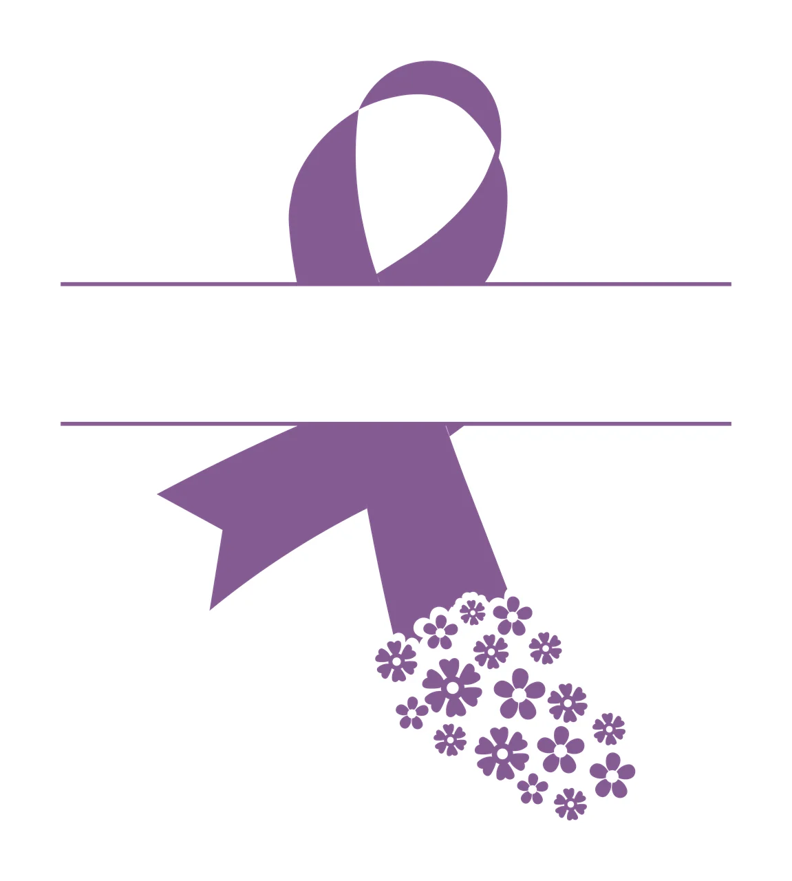 Ribbon With Horizontal Blank Space displaying flowers band