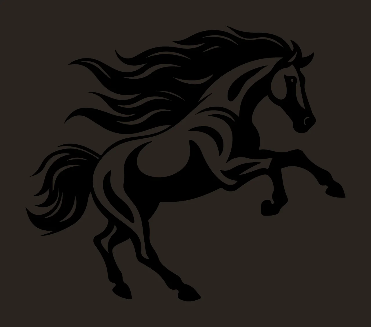 Horse Rearing With Animal And Black White contrast preview thumbnail
