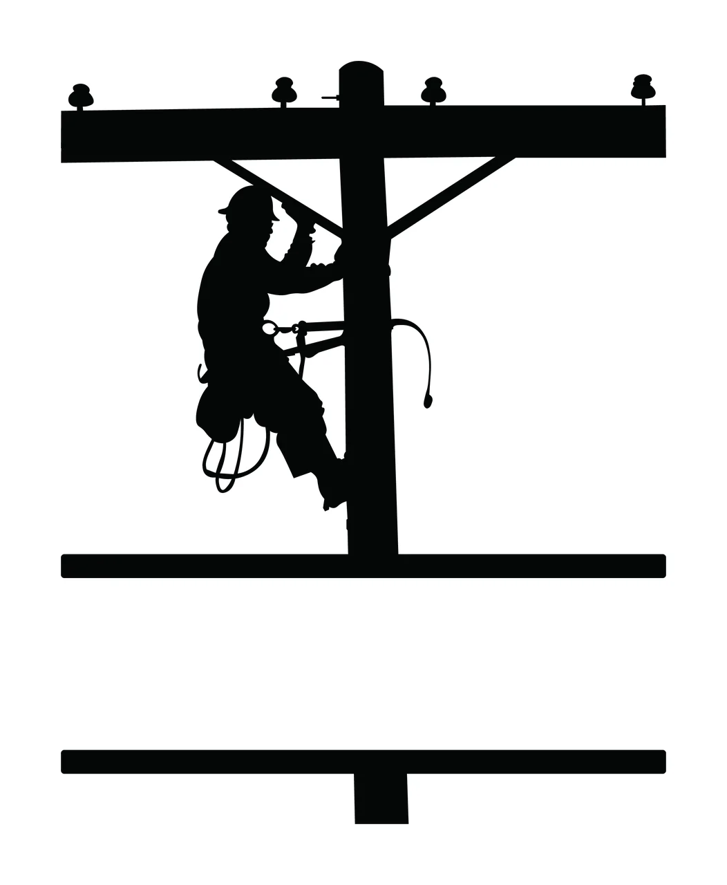 Lineman Monogram Character 06 scalable logo design icon