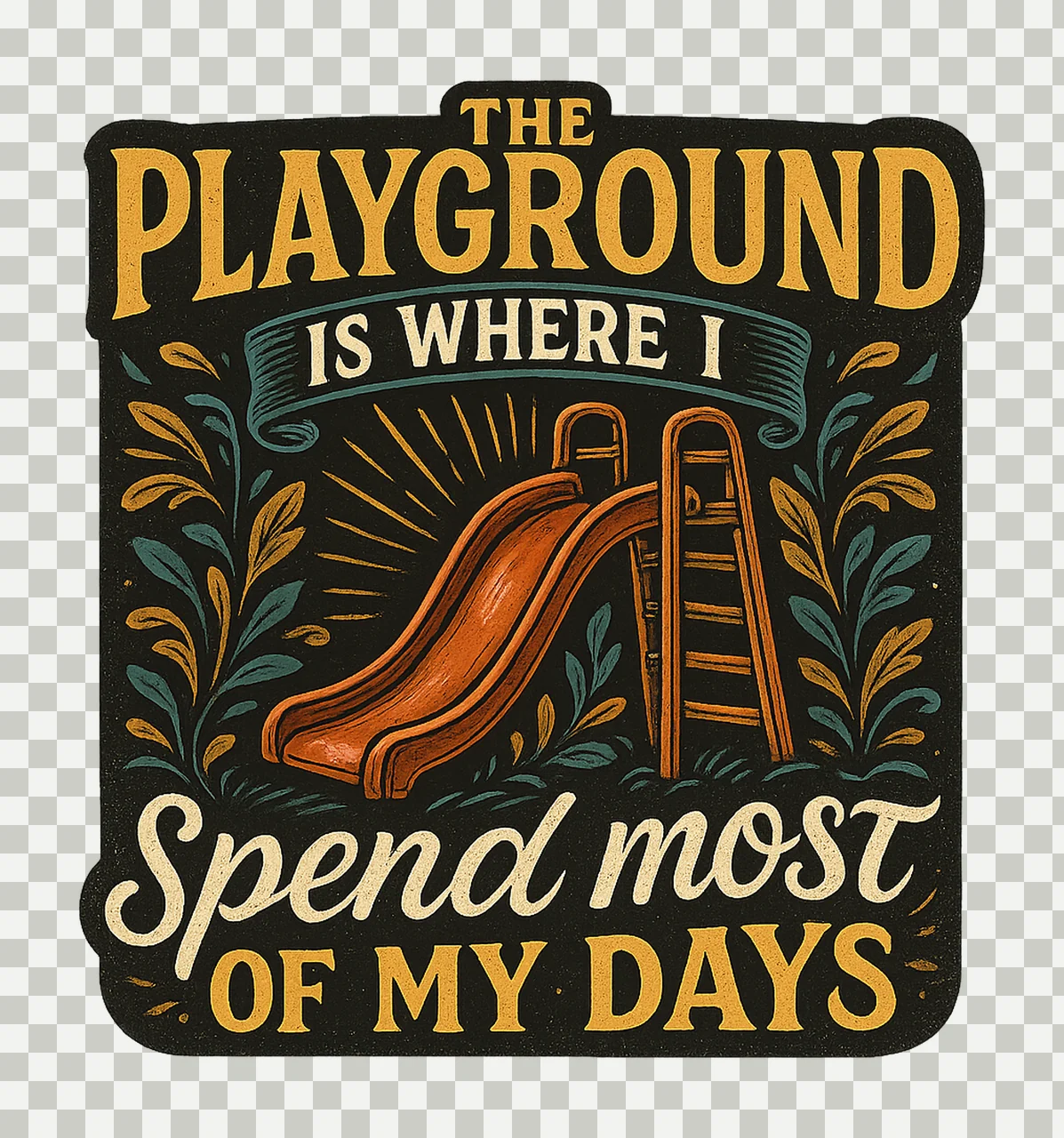 Kindergarten Teacher Shirt Playground Days Design Teacher transparency and detail preview thumbnail