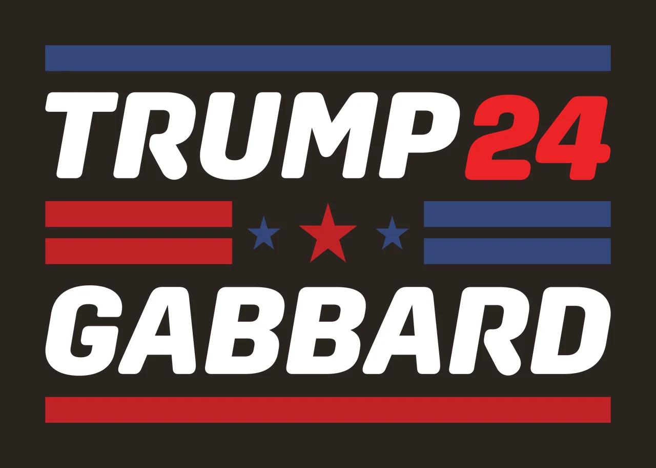 24 Number Design with red number 24, blue horizontal stripe, two blue stars and one red star in white contrast preview thumbnail
