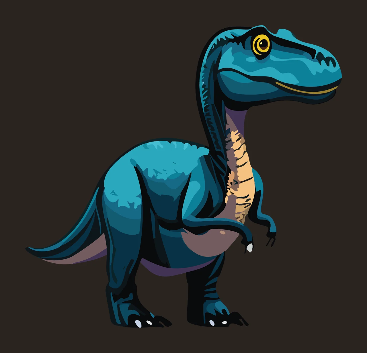 Dinosaur Skeleton Silhouette In Black standing bones prehistoric contrast preview thumbnail