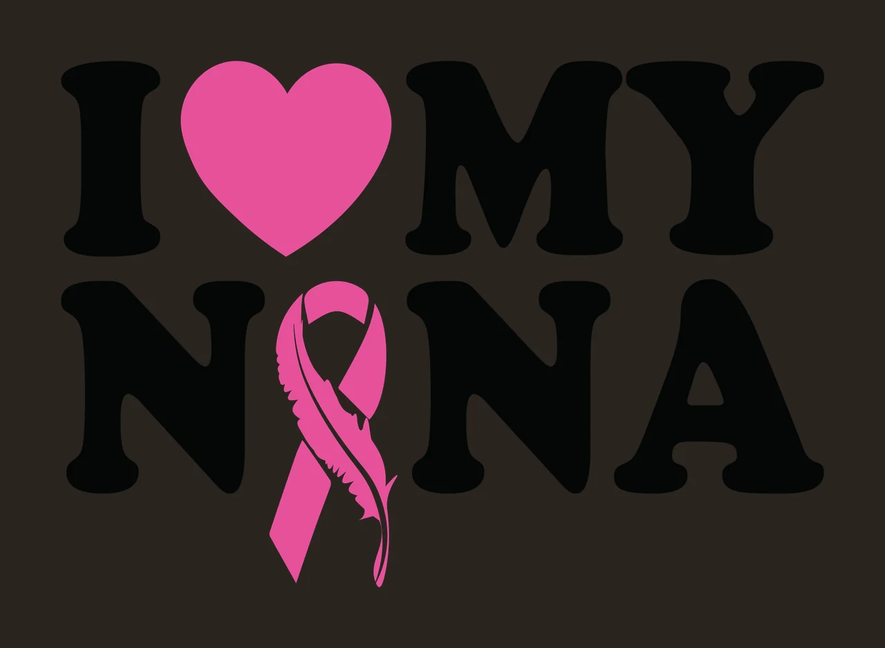I Heart I My Nona Typography Design declaring ribbon letters contrast preview thumbnail