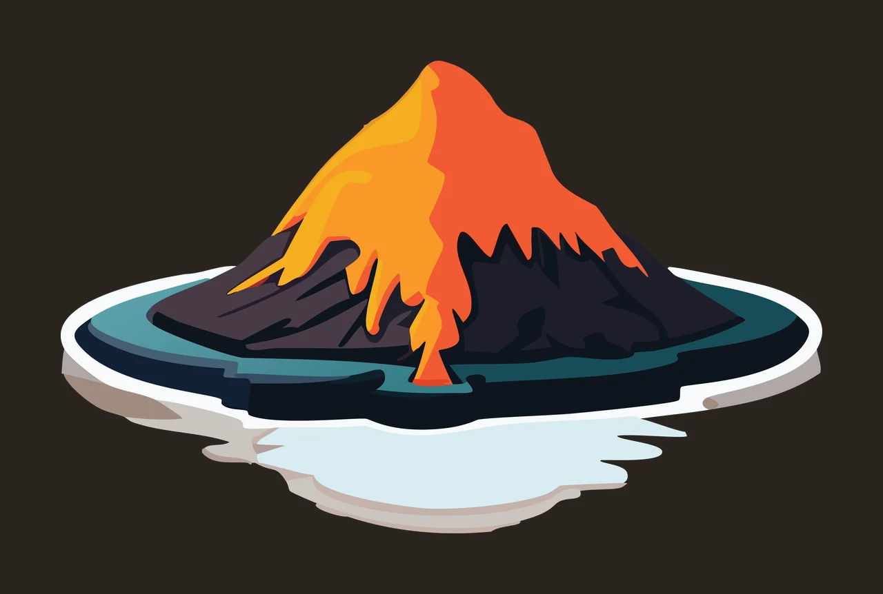 Black Mountain Silhouette With Reflective Base resting water contrast preview thumbnail