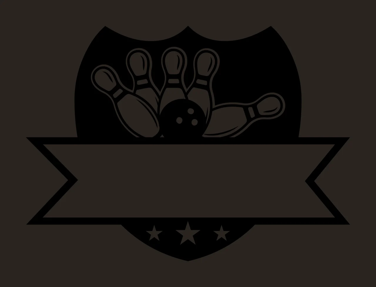 Bowling Equipment With Ball And Pins In Black contrast preview thumbnail