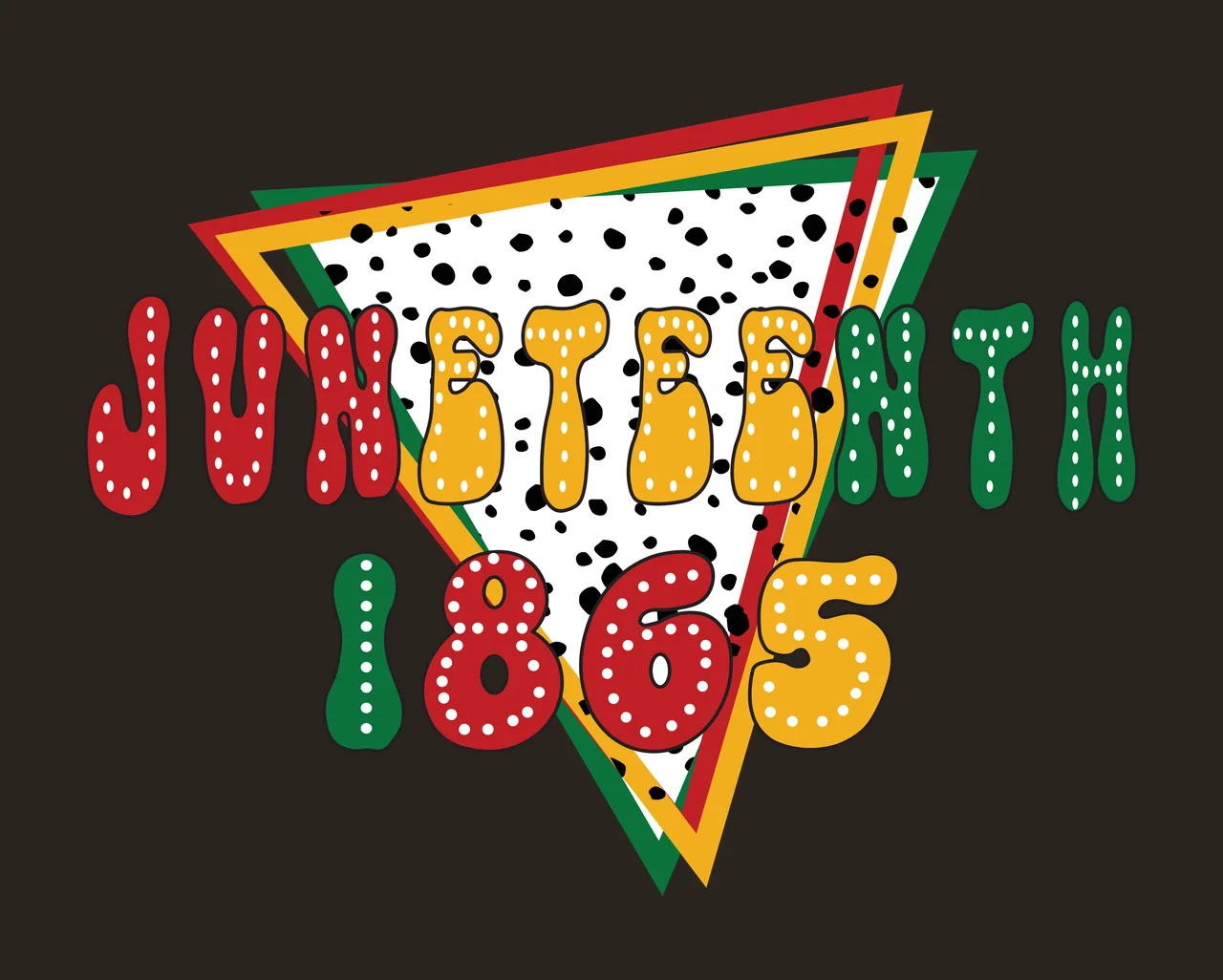 Juneteenth 1865 Triangular Graphic Emblem Triangle shape Overlapping contrast preview thumbnail