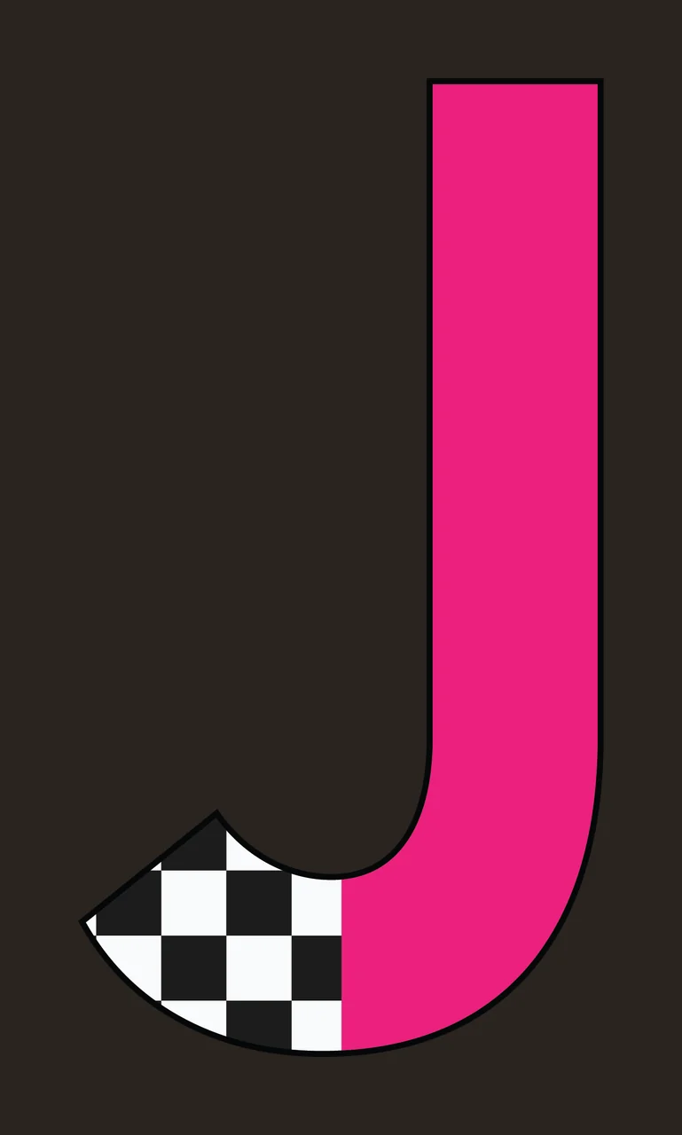 Can Glass Wrap Letter J Split Pattern contrast preview thumbnail
