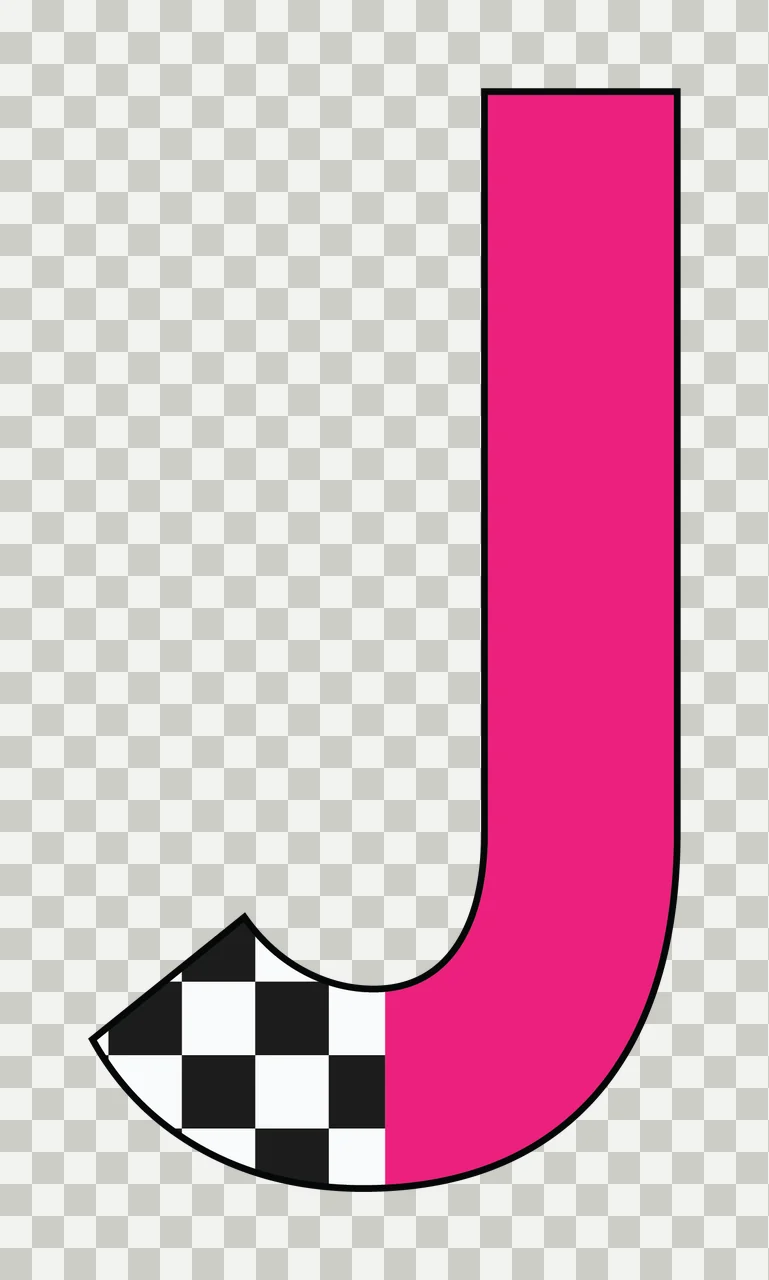 Can Glass Wrap Letter J Split Pattern transparency and detail preview thumbnail